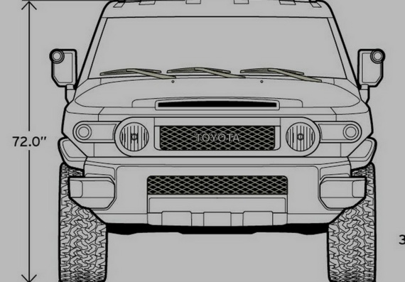 Toyota FJ Cruiser (2006) (Toyota FiG Cruiser (2006)) - drawings (drawings) of the car